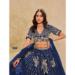 Picture of Grand Silk Navy Blue Lehenga Choli