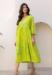 Picture of Well Formed Chiffon Yellow Green Kurtis & Tunic