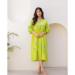 Picture of Well Formed Chiffon Yellow Green Kurtis & Tunic