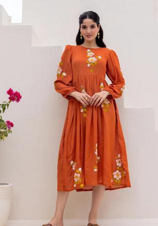 Picture of Lovely Chiffon Chocolate Kurtis & Tunic