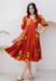 Picture of Bewitching Chiffon Fire Brick Kurtis & Tunic
