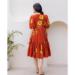 Picture of Bewitching Chiffon Fire Brick Kurtis & Tunic