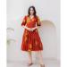 Picture of Bewitching Chiffon Fire Brick Kurtis & Tunic
