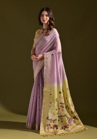Picture of Classy Cotton Rosy Brown Saree