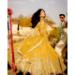 Picture of Comely Georgette & Net Golden Rod Lehenga Choli