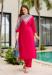 Picture of Shapely Rayon Hot Pink Readymade Salwar Kameez