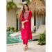 Picture of Comely Rayon Crimson Readymade Salwar Kameez