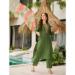 Picture of Rayon Dark Olive Green Readymade Salwar Kameez