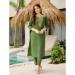 Picture of Rayon Dark Olive Green Readymade Salwar Kameez