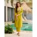 Picture of Rayon Dark Golden Rod Readymade Salwar Kameez