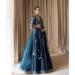 Picture of Exquisite Net & Silk Midnight Blue Lehenga Choli