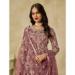 Picture of Magnificent Net Rosy Brown Straight Cut Salwar Kameez