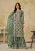 Picture of Net Dark Olive Green Straight Cut Salwar Kameez