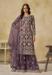 Picture of Delightful Net Dim Gray Straight Cut Salwar Kameez