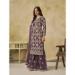 Picture of Delightful Net Dim Gray Straight Cut Salwar Kameez