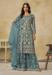 Picture of Well Formed Net Slate Grey Straight Cut Salwar Kameez