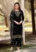 Picture of Resplendent Chiffon Black Straight Cut Salwar Kameez