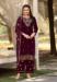 Picture of Well Formed Chiffon Maroon Straight Cut Salwar Kameez