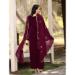 Picture of Well Formed Chiffon Maroon Straight Cut Salwar Kameez