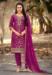 Picture of Enticing Chiffon Plum Straight Cut Salwar Kameez