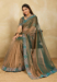 Picture of Beauteous Net Dark Khaki Saree
