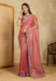 Picture of Beauteous Net Dark Salmon Saree