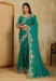 Picture of Enticing Net Forest Green Saree