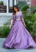 Picture of Chiffon Light Steel Blue Readymade Lehenga Choli