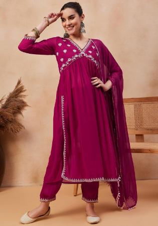 Picture of Charming Georgette Maroon Readymade Salwar Kameez