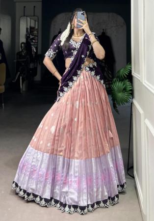 Picture of Graceful Silk Tan Lehenga Choli