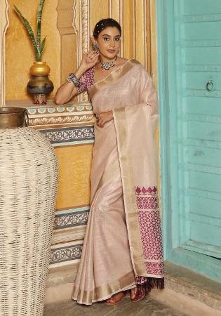 Picture of Elegant Linen Tan Saree