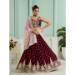Picture of Admirable Organza Maroon Lehenga Choli