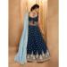Picture of Ideal Organza Midnight Blue Lehenga Choli
