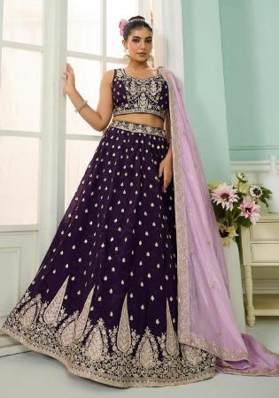 Picture of Sightly Organza Purple Lehenga Choli