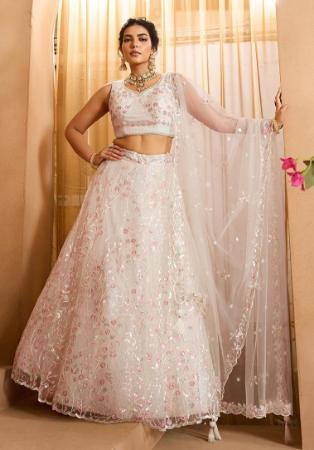 Picture of Ravishing Organza Tan Lehenga Choli