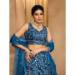 Picture of Shapely Organza Teal Lehenga Choli
