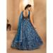 Picture of Shapely Organza Teal Lehenga Choli