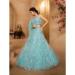 Picture of Appealing Organza Sea Green Lehenga Choli