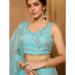 Picture of Appealing Organza Sea Green Lehenga Choli