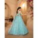 Picture of Appealing Organza Sea Green Lehenga Choli