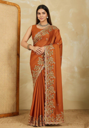 Picture of Charming Silk Chocolate Saree