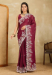 Picture of Beautiful Silk Saddle Brown Saree