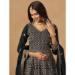 Picture of Fascinating Georgette Black Straight Cut Salwar Kameez