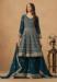 Picture of Georgette Dark Slate Blue Straight Cut Salwar Kameez