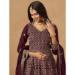 Picture of Amazing Georgette Maroon Straight Cut Salwar Kameez