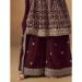 Picture of Amazing Georgette Maroon Straight Cut Salwar Kameez