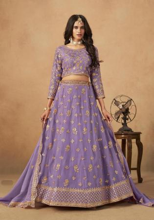 Picture of Bewitching Organza Slate Grey Lehenga Choli