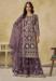 Picture of Grand Net Plum Straight Cut Salwar Kameez