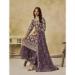 Picture of Grand Net Plum Straight Cut Salwar Kameez