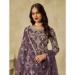 Picture of Grand Net Plum Straight Cut Salwar Kameez